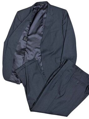 Jos A Bank Suit Gray Blazer & Dress Pants Business Striped Mens Large (42R)